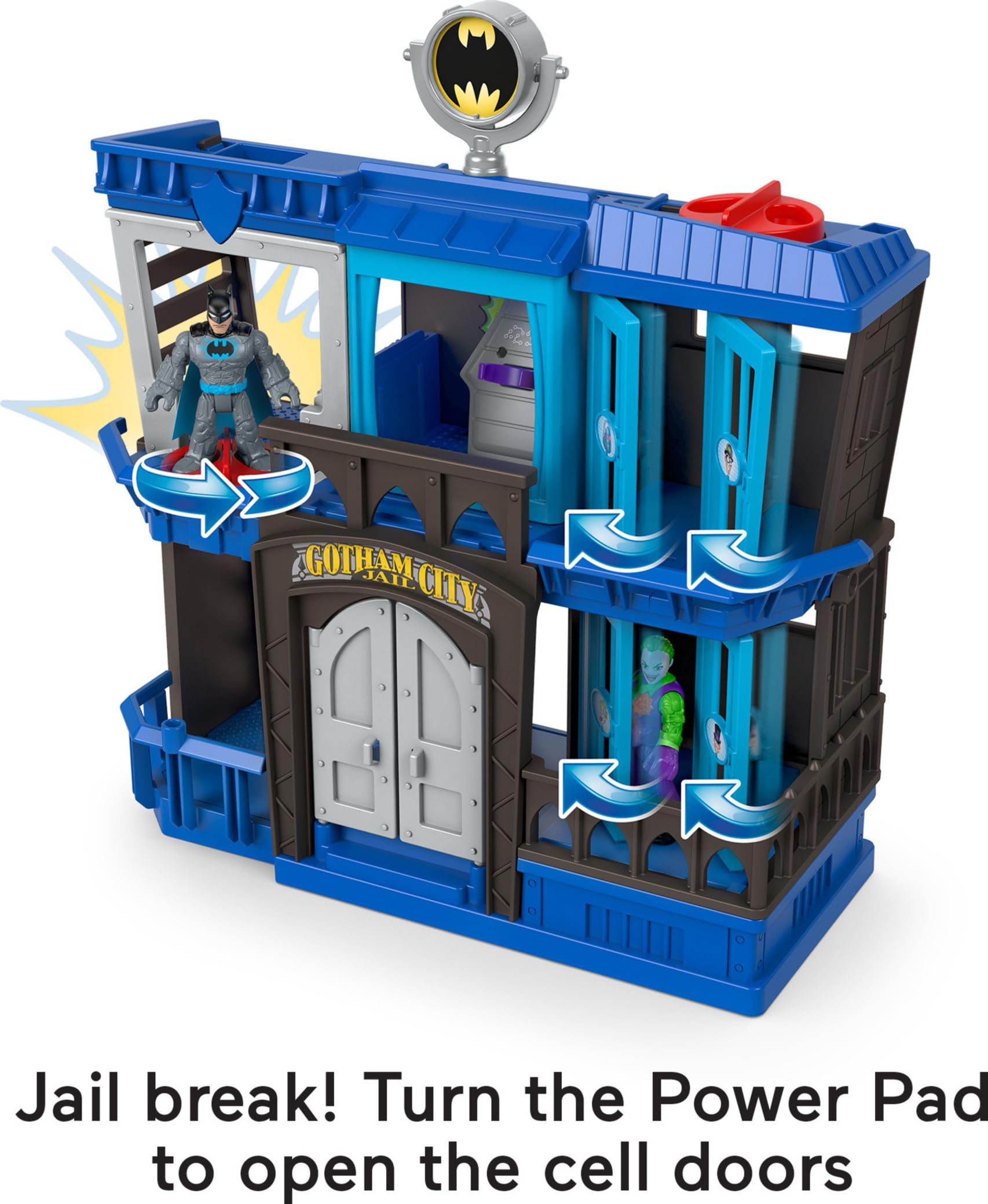 Fisher-Price Imaginext DC Super Friends Batman Toy Gotham City Jail Recharged Playset for Preschool Pretend Play Kids Ages 3+ Years, HHP81
