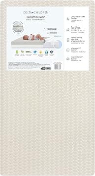 Delta Children BreatheClear Breathable Crib Mattress and Toddler Mattress