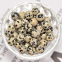 Vista 9 de 200 cuentas redondas y sueltas de cristal de cuarzo gris natural de 0.32 pulgadas (8 mm) para joyería y manualidades