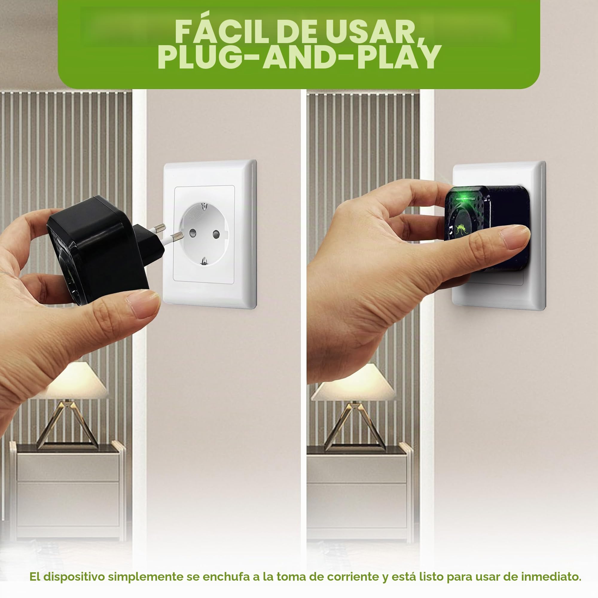 ISOTRONIC – Repelente ultrasónico de Mosquitos enchufable para el hogar, Dormitorio y habitación Infantil – Repelente de Mosquitos con un Alcance Efectivo de 30 m² (3 Unidades)