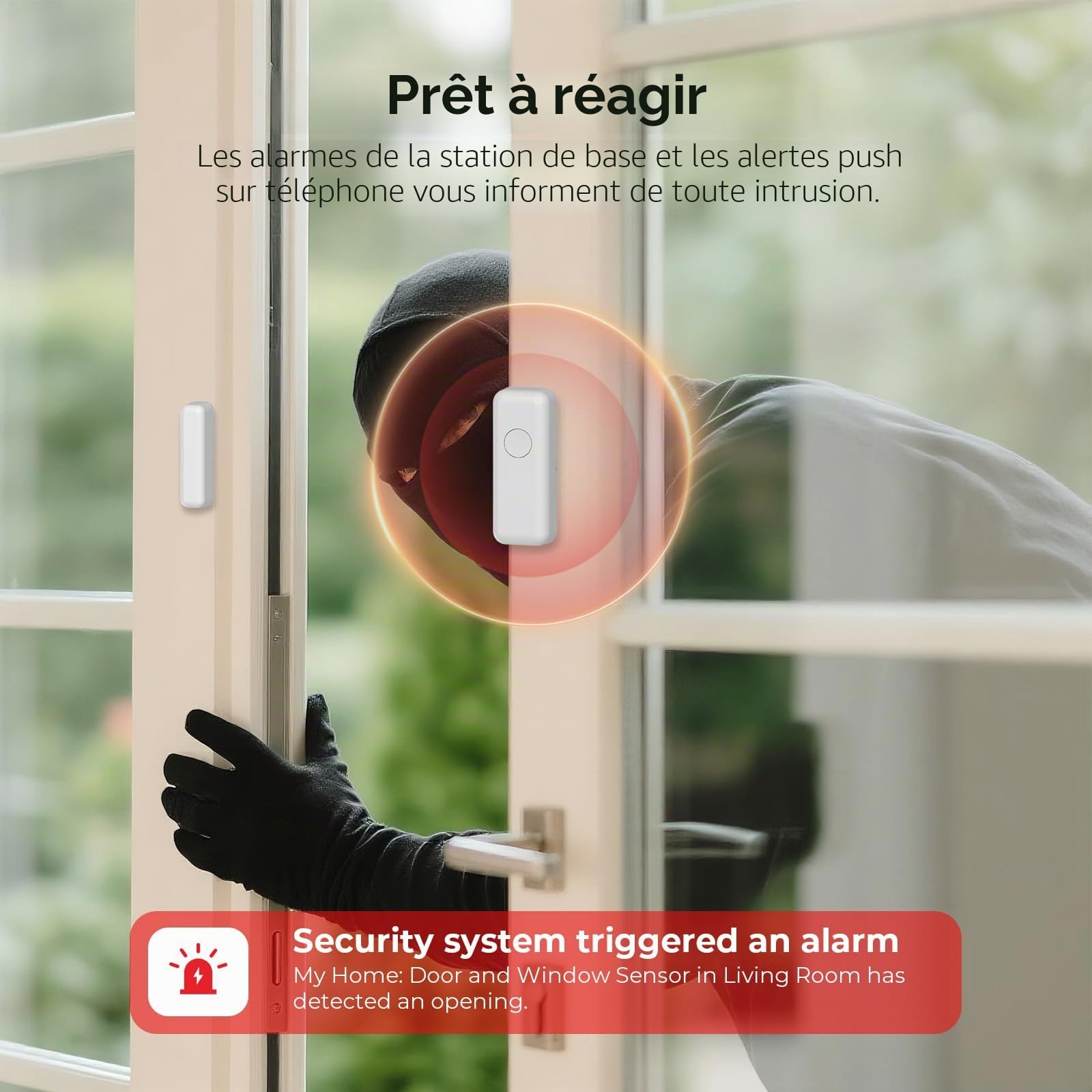 Alarme Maison sans Fil WiFi 4G Kit 17 pcs - Système de sécurité sans Fil la Smart Extensible Facile à configurer Surveillance d'alarme Compatible Alexa pour Maison la Boutique Appartement