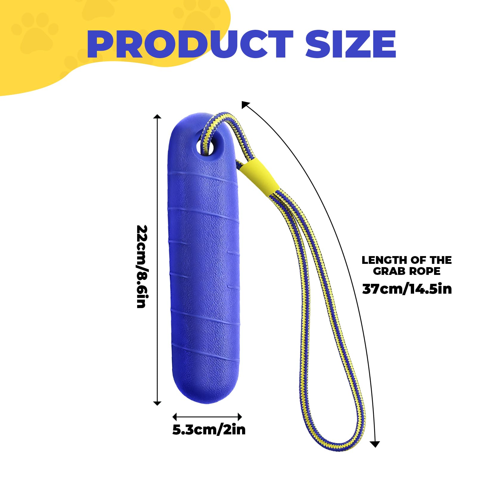 Jouet Interactif Chien, Jouet de Rappel avec Corde en Nylon, Ballon Flottant Increvable pour Piscine et Extérieur, Jouet Interactif pour l'Entraînement des Chiens de Taille Moyenne et Grande