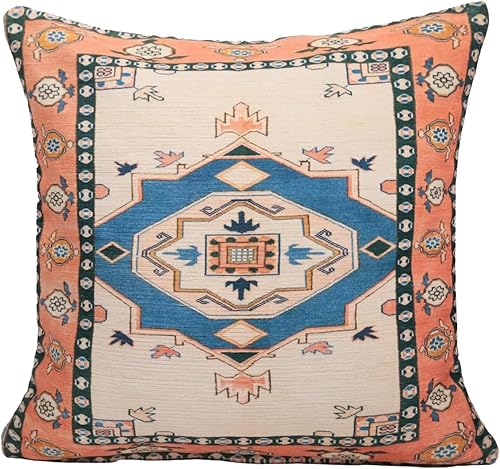 Funda de cojín Kilim hecha a mano con patrón étnico de granja, suave, cuadrada, lavable, impresa, decoración del hogar, dormitorio, sala de estar,