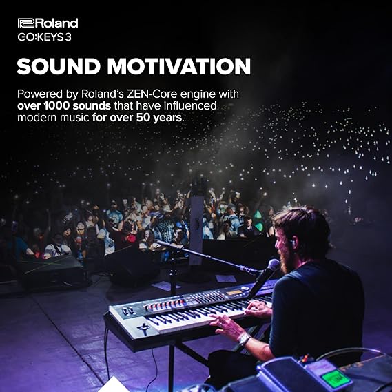 Roland GO:KEYS 3 Music Creation Keyboard | 61-Note Keyboard | Built-In Stereo Speakers | Bluetooth Audio/MIDI Support for Music Streaming - Dark Red