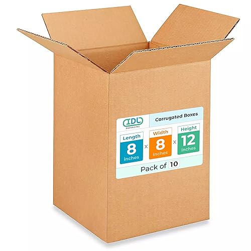 Miniatura 47 de Cajas pequeñas de mudanza y envío de 8 x 8 x 6 pulgadas (paquete de 10) – Extra resistentes 200 libras frente a las regulares – Cajas de cartón