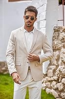 Vista 44 de COOFANDY Camisa Oxford de manga larga con botones para hombre, camisas de vestir de ajuste regular