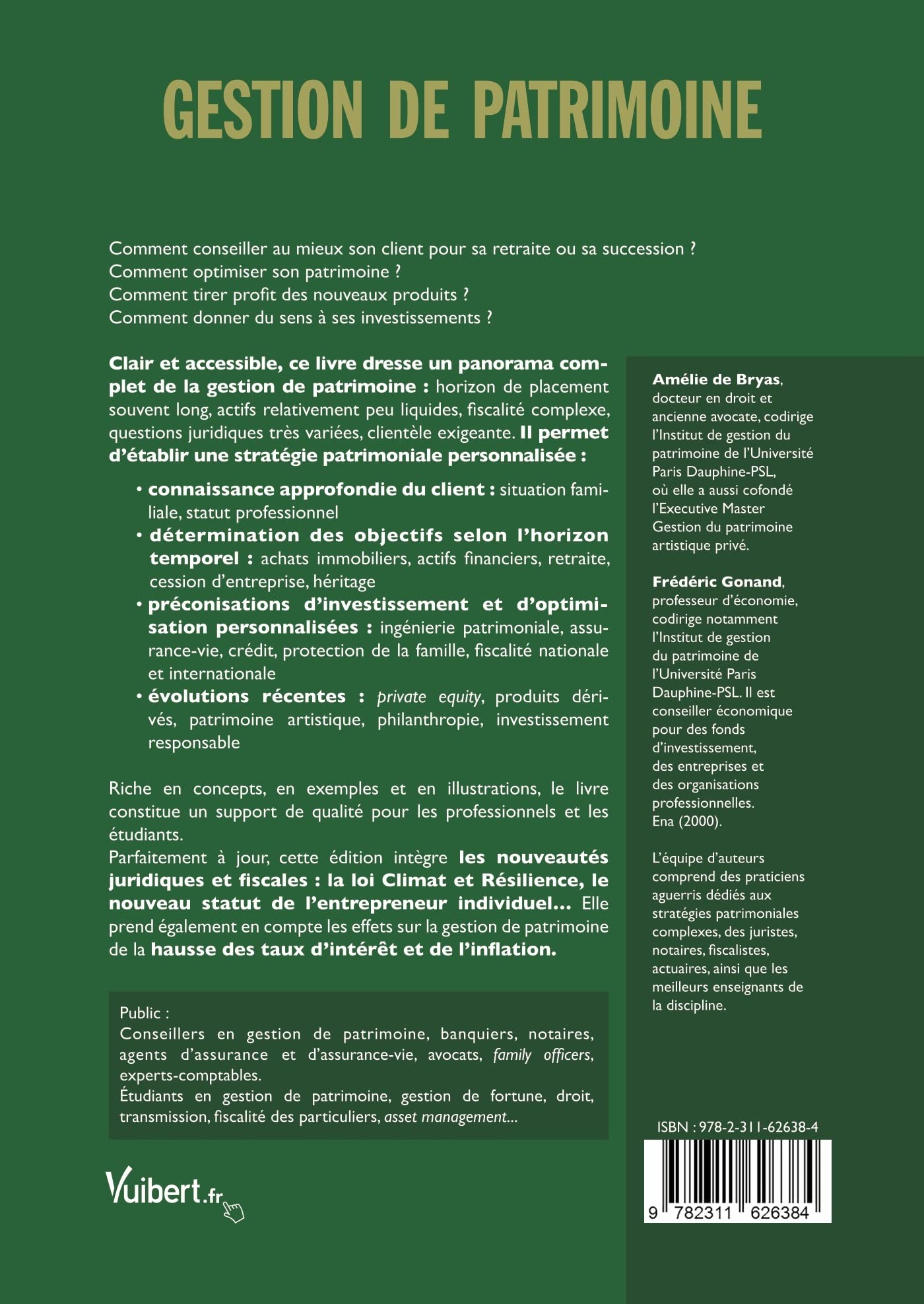 Gestion de patrimoine 2023 / 2024: Du diagnostic aux stratégies financières, juridiques, fiscales et comportementales