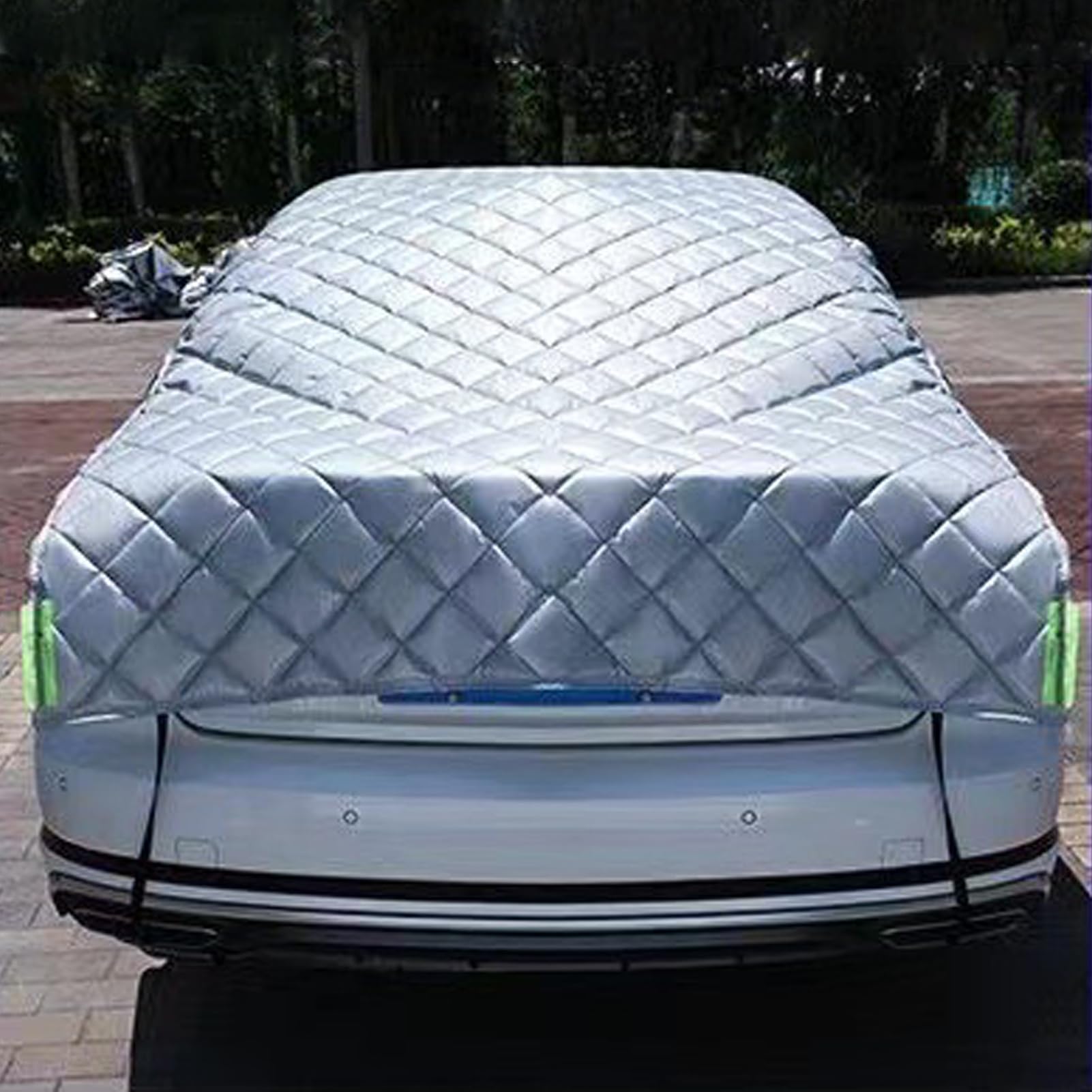 Hagelschutzplane Auto, Autoabdeckung Hagelschutz für SUV & Limousine, Hageldecke Auto mit reflektierenden Streifen, Windfeste Hagelschutzdecke (L)