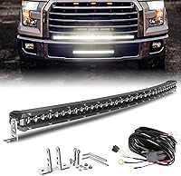 Vista 10 de BraveWAY Barra de luz LED curvada de 20 pulgadas, iluminación todoterreno de una sola fila, barra de luz de conducción, haz combinado spot flood