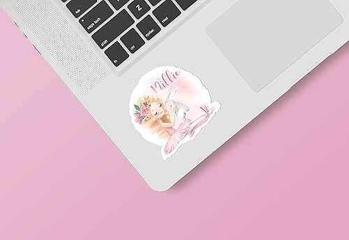 Miniatura 3 de Calcomanías de bailarina personalizadas, regalos para niñas, vinilo troquelado resistente al agua de 1, 2, 3, 4, 5, 6 pulgadas, para botella de
