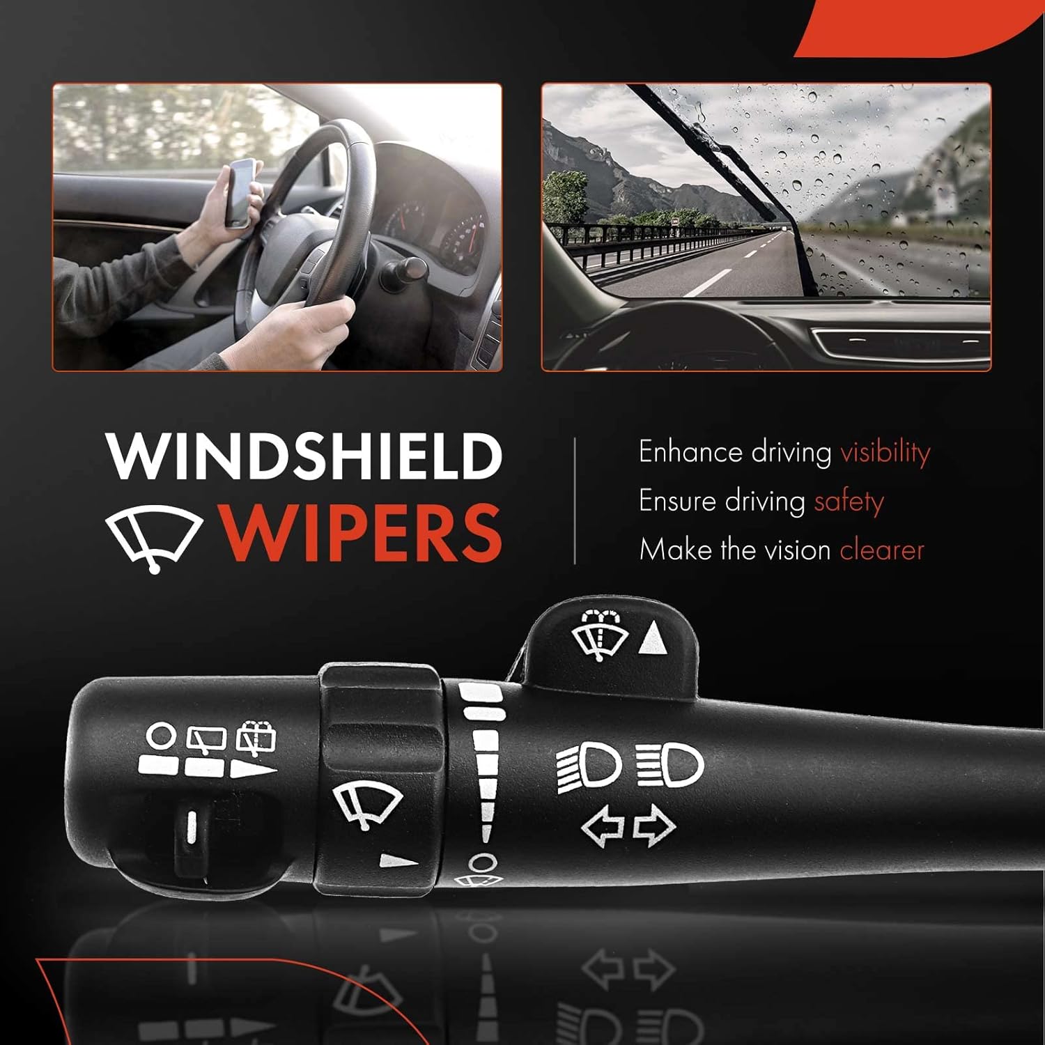 A-Premium Multifunction Switch Turn Signal Switch Headlamp Beam Windshield Washer Wiper Switch Compatible with Chevy Uplander 2005-2009, Buick Terraza 2005-2007, Saturn Relay 2005-2007