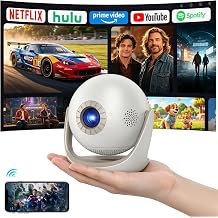 1080P Mini Projector with WiFi Bluetooth 180 Rotation