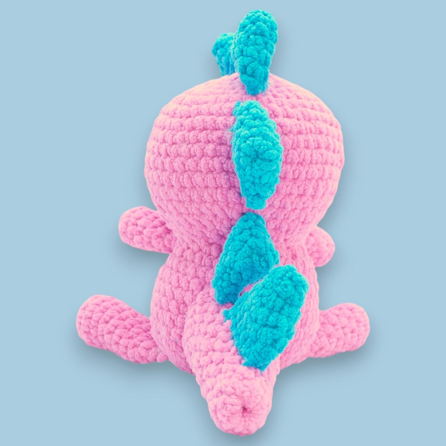 Okeydokeys Crochet Kit for Beginners, Crafts for Adults, Fun Stuff -Step-by-Step YouTube Starter Kit - Thick Chenille Yarn and Craft Supplies Included, Cute Amigurumi Art kit (Doug The Dino Kit)