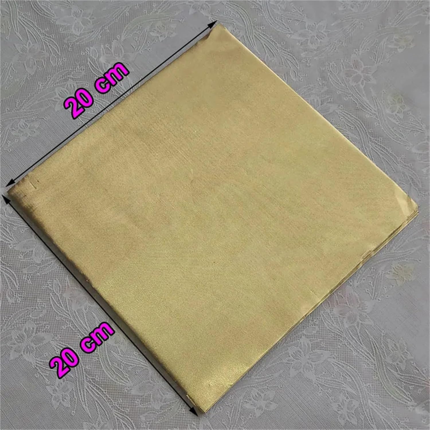 200pcs Aluminium Foil Wrapper Paper Wedding Chocolate Candy Wrapping(Gold)