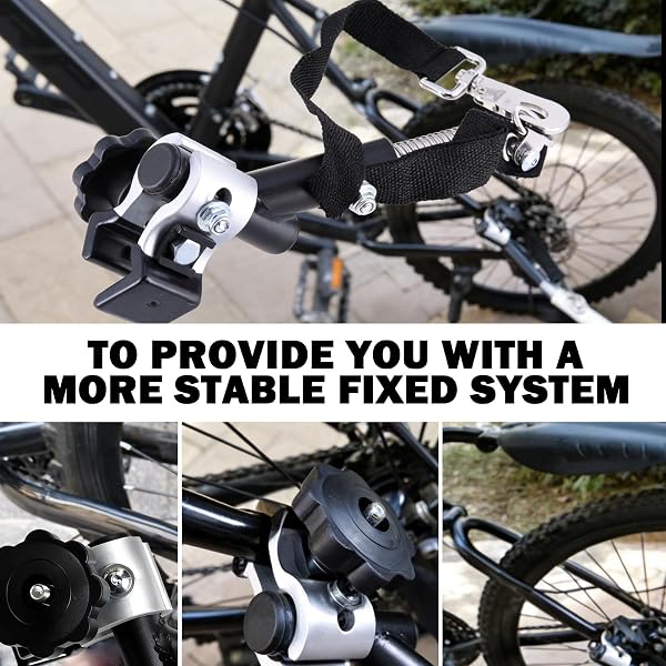 Attache Remorque Velo, 25cm Attelage Universel de Remorque Vélo, Adaptateur D'attelage de Remorque de Vélo, Attelage de Remorque de Vélo électrique pour Enfants, Animaux Domestiques Remorque de Vélo - 4