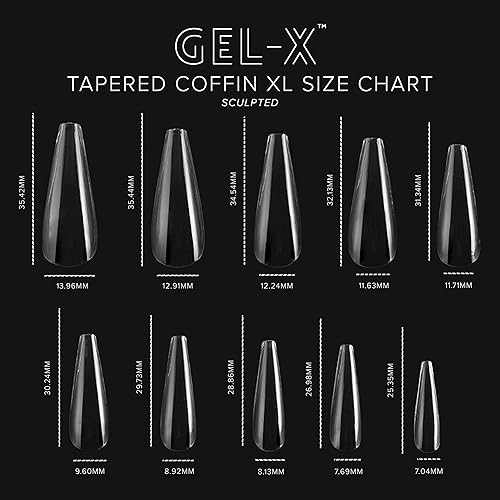 Miniatura 9 de Apres Nail Gel-X - Caja de puntas esculpidas extra larga | 250 puntas Gel-X | Calidad premium | 10 tamaños 0-9 | No tamaño 00 incluido | Versión 2022