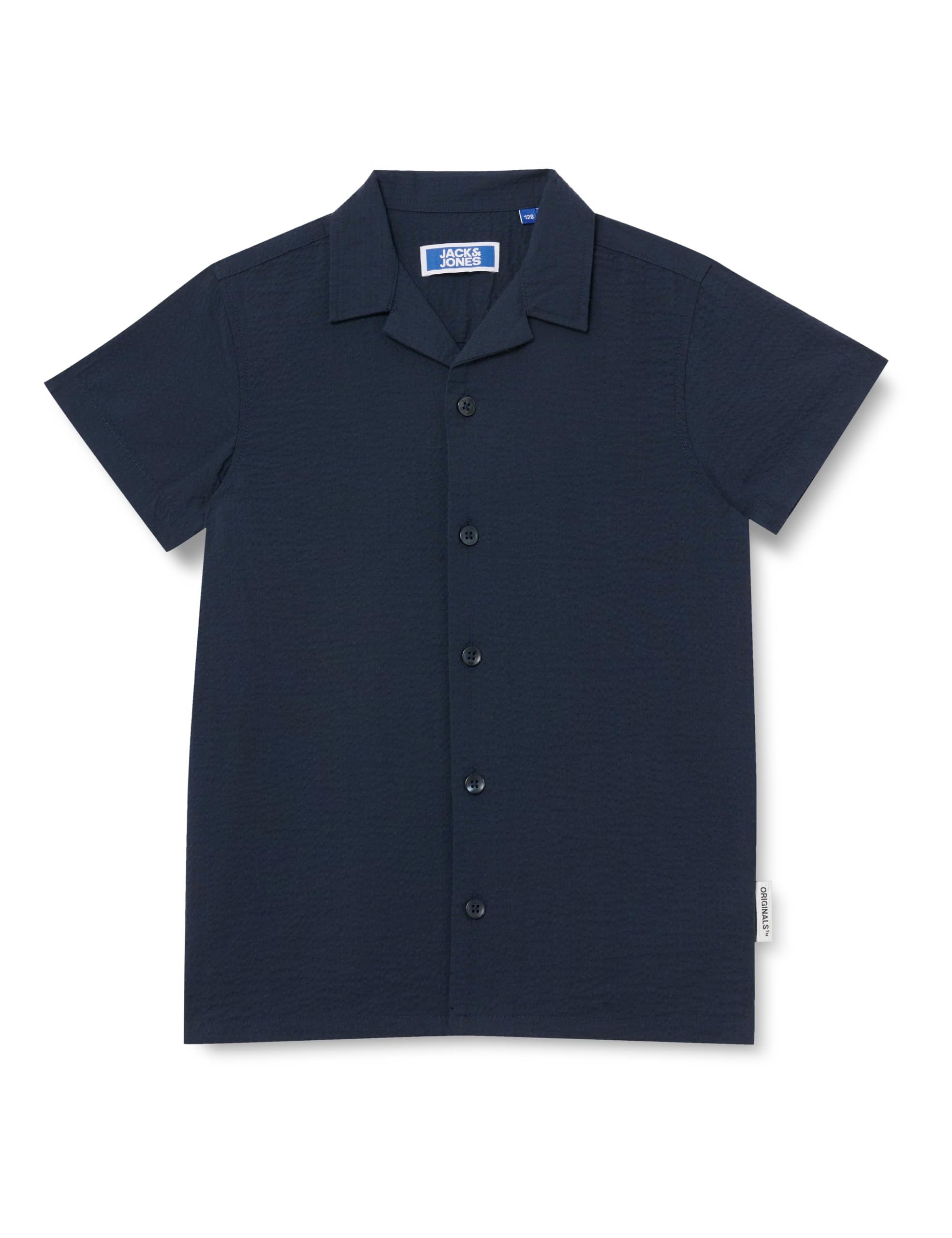 Jack & Jones Jorpalma Seersucker-Camiseta SS Jnr Camisa de Manga Corta para Niños