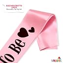 WOBBOX Bachelorette Party Sash For Bride & Groom, Bride To Be Sash, Briadal Shower Sash, Team Bride Sash, Bachelorette Party Decoration Items- Light Pink BlackText Bride to be gallery image