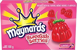 Maynards, Swedish Berries Candy, Gummy Candy, Candy Box, 100 g