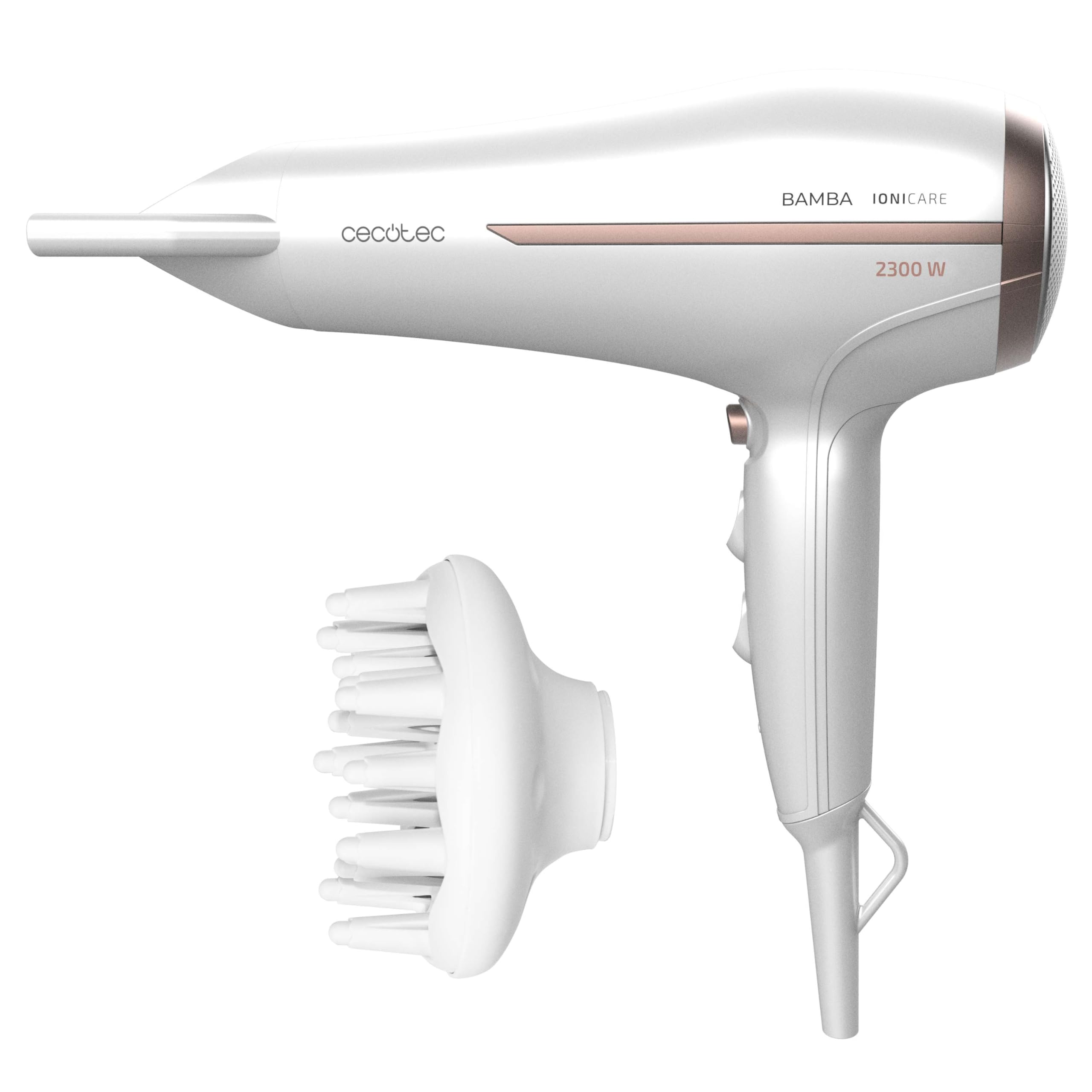 Cecotec Secador de Pelo Iónico Bamba IoniCare 5200 Aura Black. 2300W, Concentrador y Difusor, Cabello Sin Encrespamiento, Motor DC, Ion Real, Gran Caudal de Aire, 2 Velocidades y 3 Temperaturas — view 12
