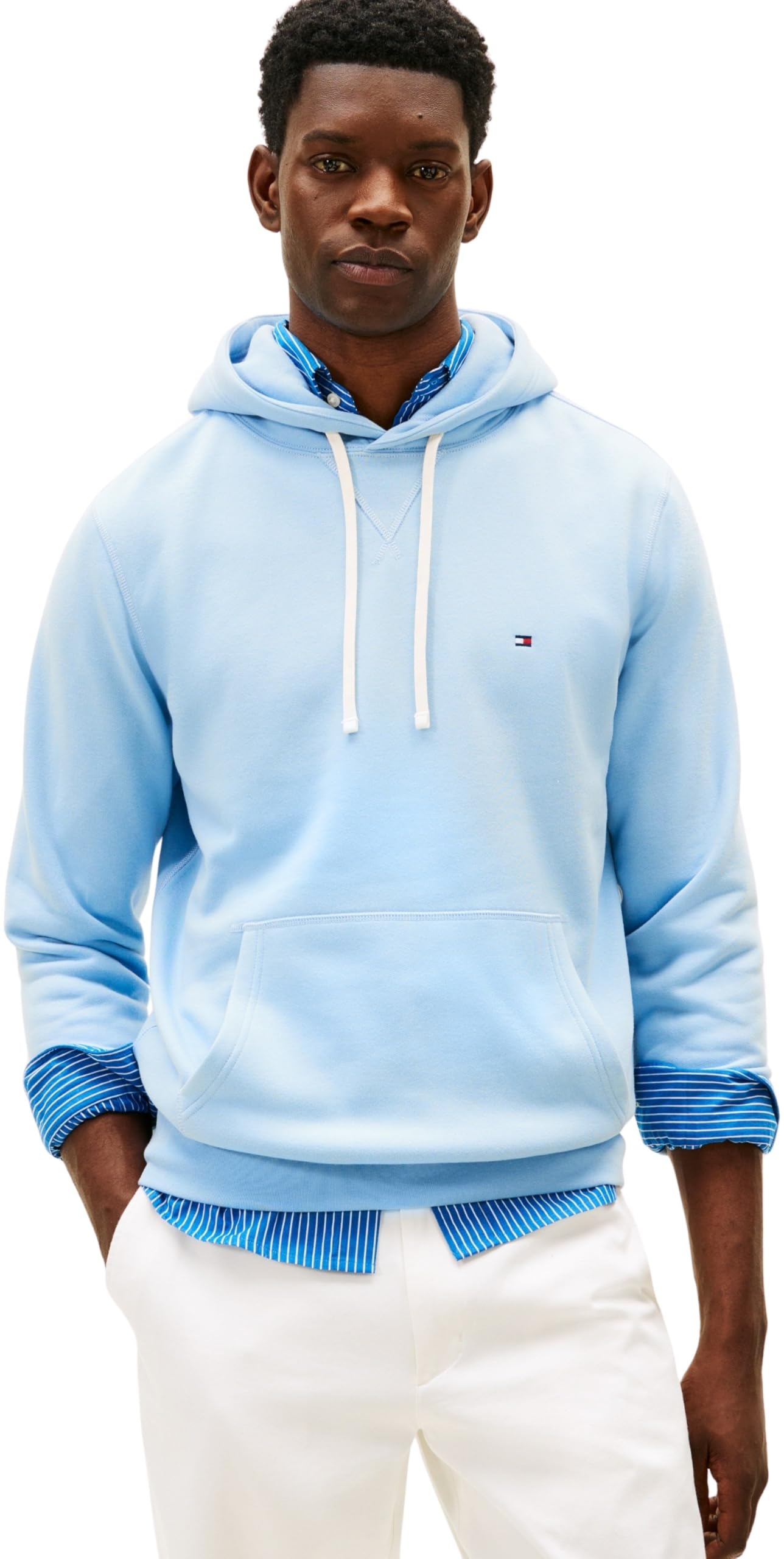 Tommy Hilfiger Men ESS SEASONAL FLEECE HOODY MW0MW39997 Pullover Hoodie, BLUE, M