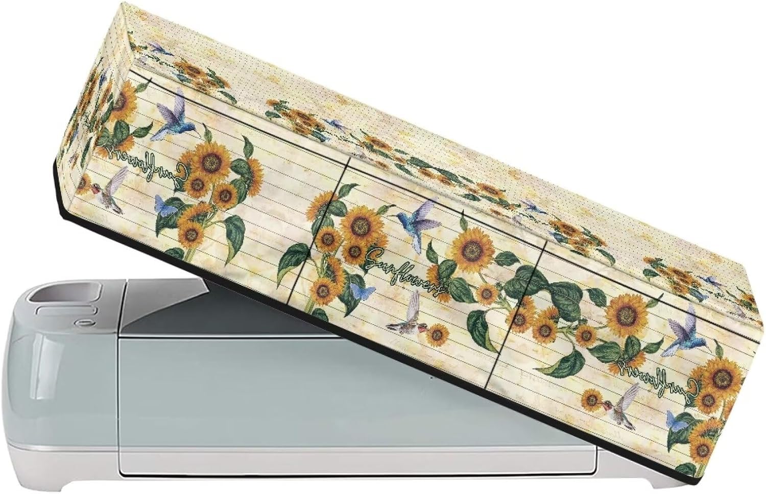 Sunflower Carrying Case Cover with Pockets Protective Organizer Accessories Waterproof Elastic Scrapbooking Die-cut Machine Covers Dust Cover