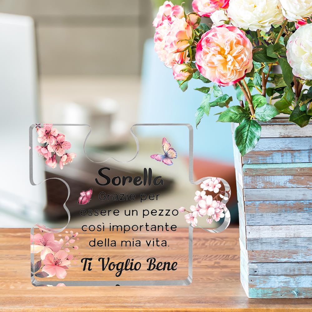 Regalo Sorella Regali Sorella Regalo Sorella Compleanno Idee Regalo Sorella Regali Per Sorella Targa Acrilica Puzzle Regalo Per Sorella Regalo Per Sorella Compleanno Regali Sorella Compleanno
