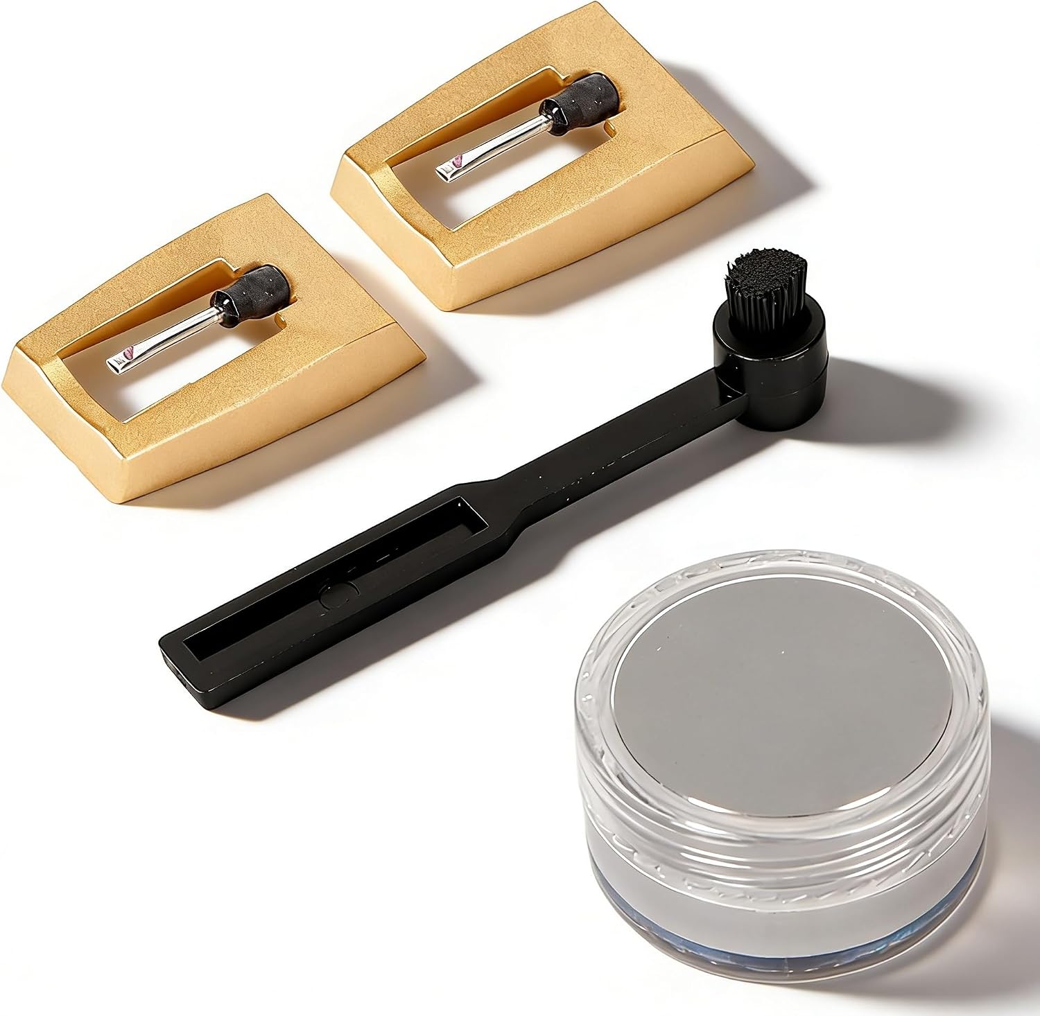 4 in 1 Record Player Needle Cleaner Kit, 2Pcs Turntable Record Player with Cleaning Brush and Cleaning Cream for Crosley for ION for Jenson for for York Yorx Player