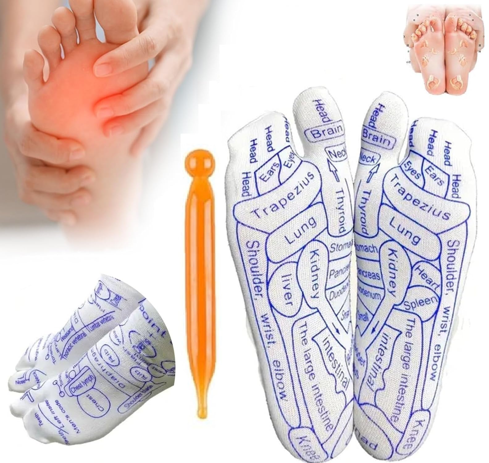 Fidrox Reflexology Socks with Tools,Reflexology Socks Set,Acupressure Reflexology Socks with Trigger Point Massage Tool,Reflexology Foot Massage Socks,Foot Pain Relief Remedy for Foot Massager (B0D8WGT68G) Amazon Price History, Amazon Price Tracker
