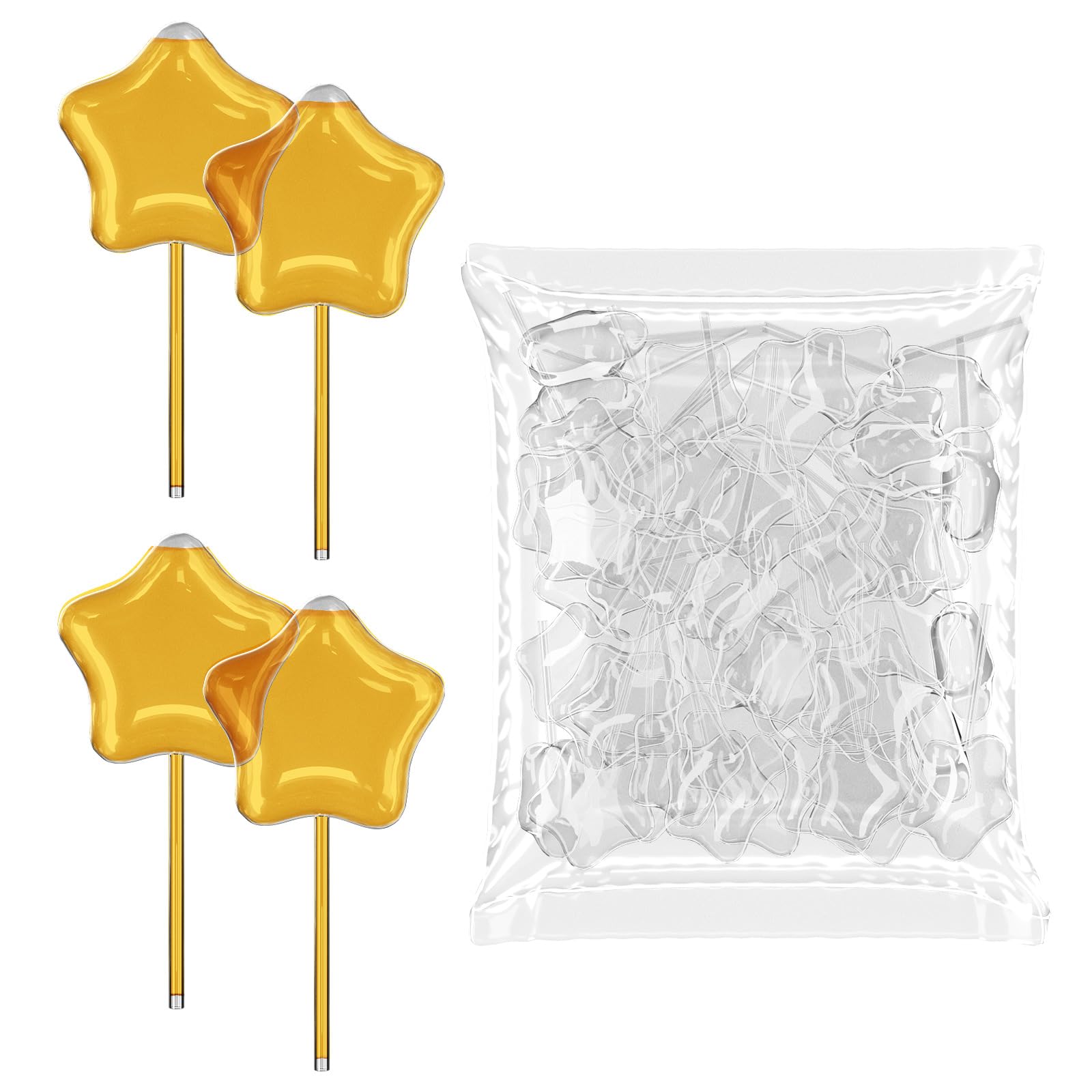 Photo 1 of [Star Style] Vabiooth 50Pcs 4mL Cupcakes Disposable Plastic Transfer Pipettes Liquid Dropper for Chocolate or Strawberries Cupcakes, Ice Cream, Mini Cakes, Waffles, Children's Painting