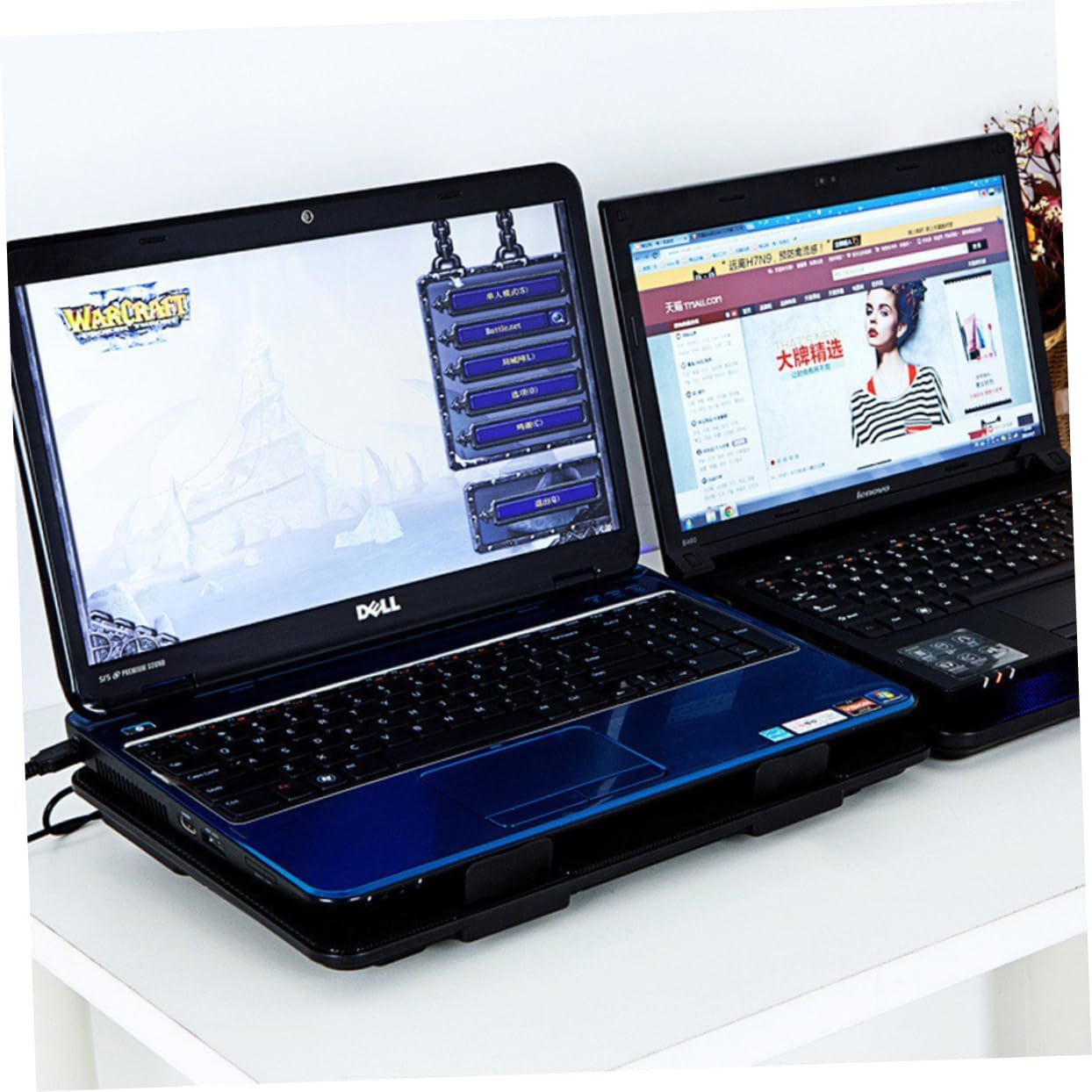 Laptop Cooling Pad with Quiet Fans USB Powered Notebook Radiator for Gaming and Office Use Black