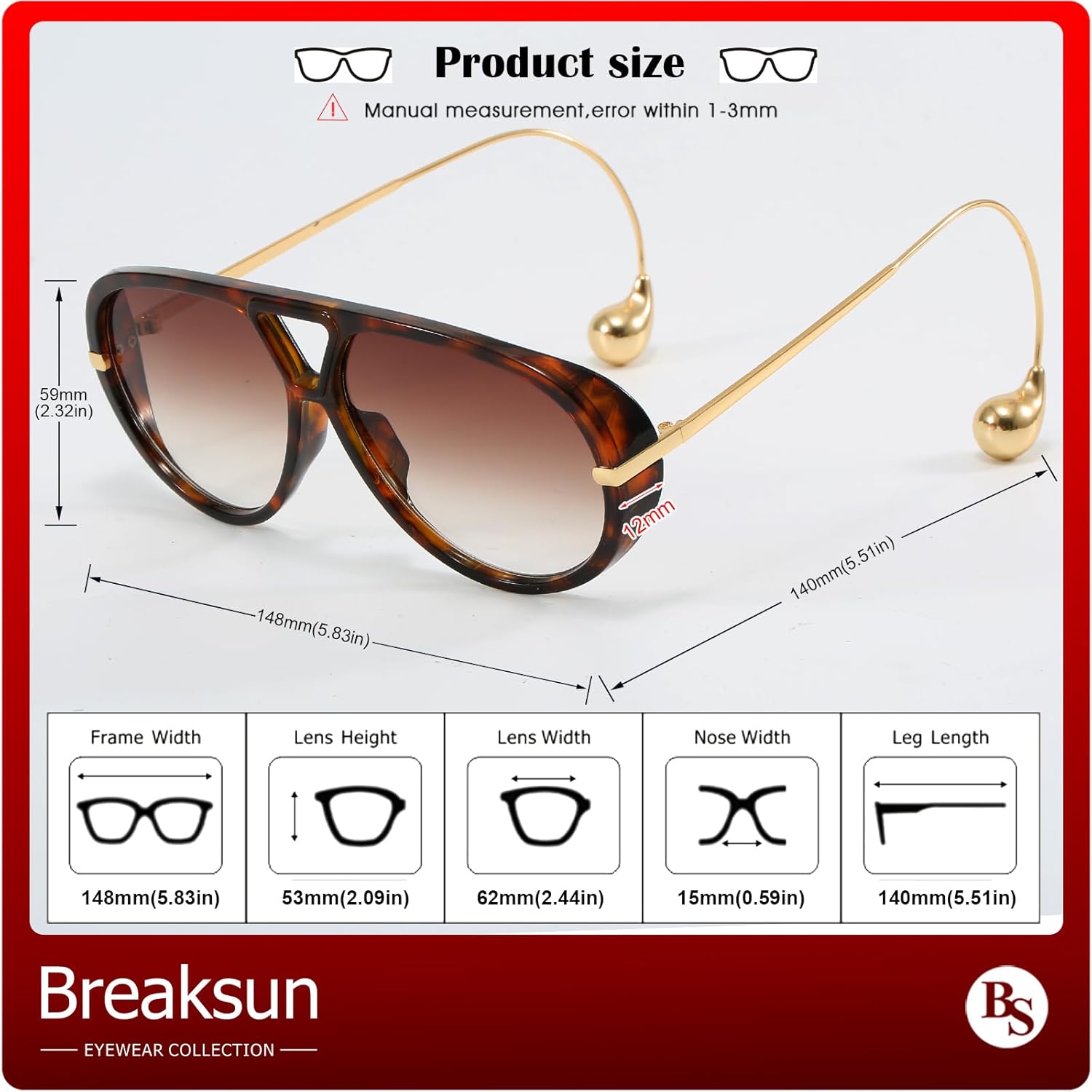 Women's Oversized Aviator Sunglasses Retro Trendy Shield Sun Glasses Big Orange lens Vintage Shades - Image 7