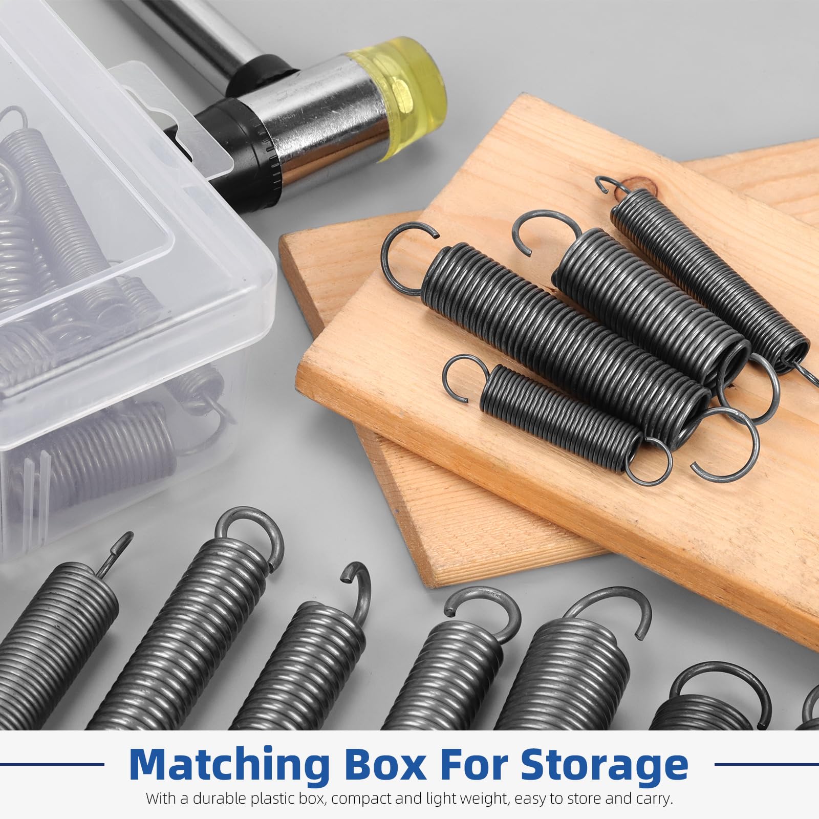 Glarks 36pcs Stainless Steel Extension Springs with Opening Hook Sets 12 Sizes Small Spring Tension Spring Wire Assortment for Machinery Construction Industrial — Amazon image 6
