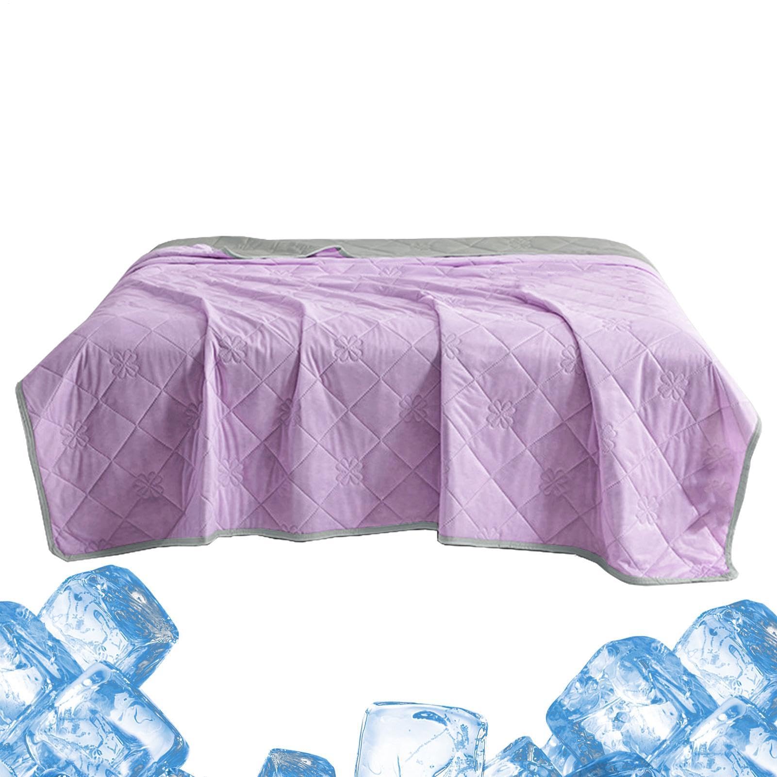Coperta Rinfrescante Biancheria Da Leggera Traspirante | Coperta Ghiacciata per Chi Soffre il Caldo Due Lati Divano Bambini Adulti Campeggio Sudore Notturno