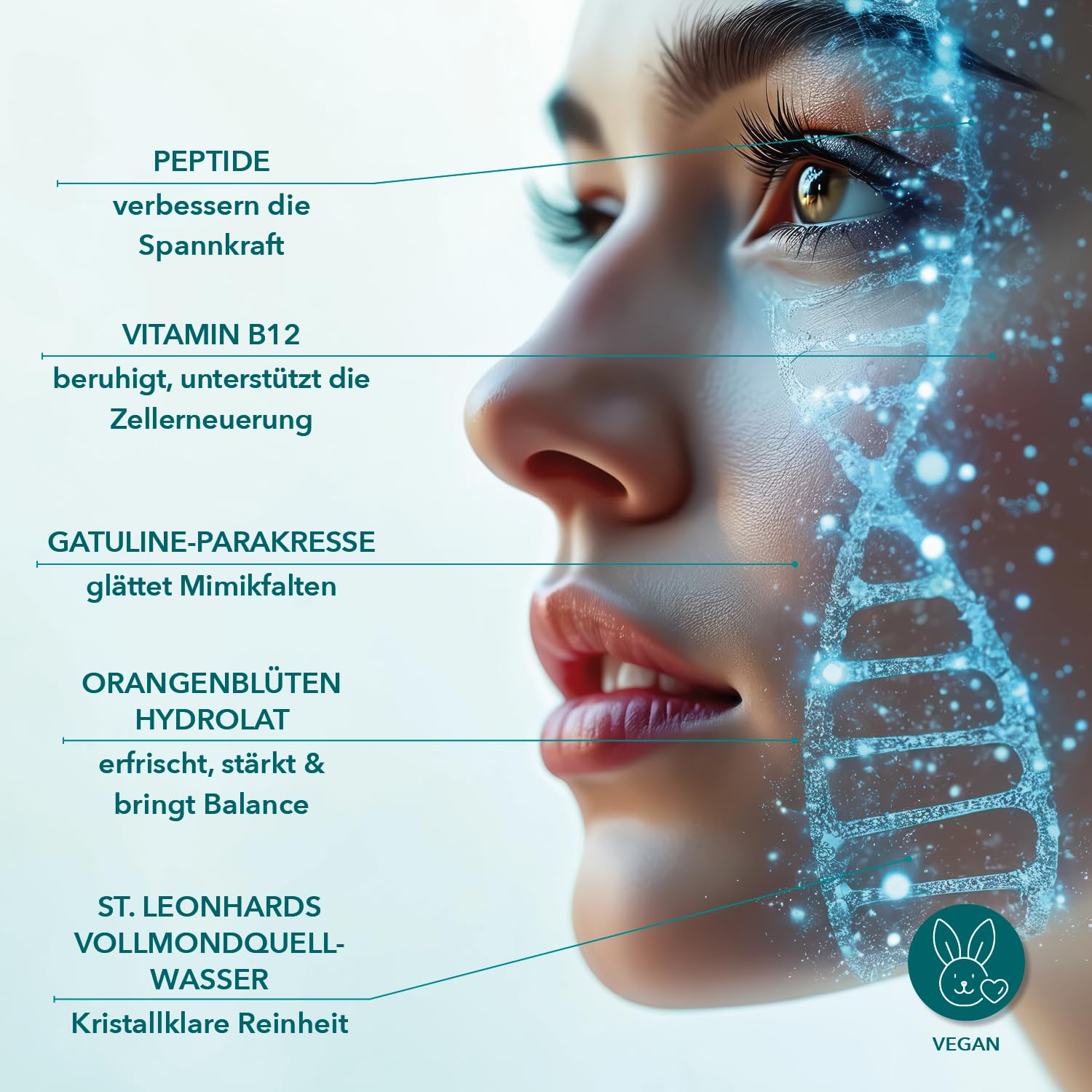 SK Naturkosmetik ERLEBNIS Anti-Aging Serum – mit Peptiden, Aminosäuren, Gatuline-Parakresse & Vitamin B12 | glättend, straffend, porenverfeinernd | Naturkosmetik Made in Germany