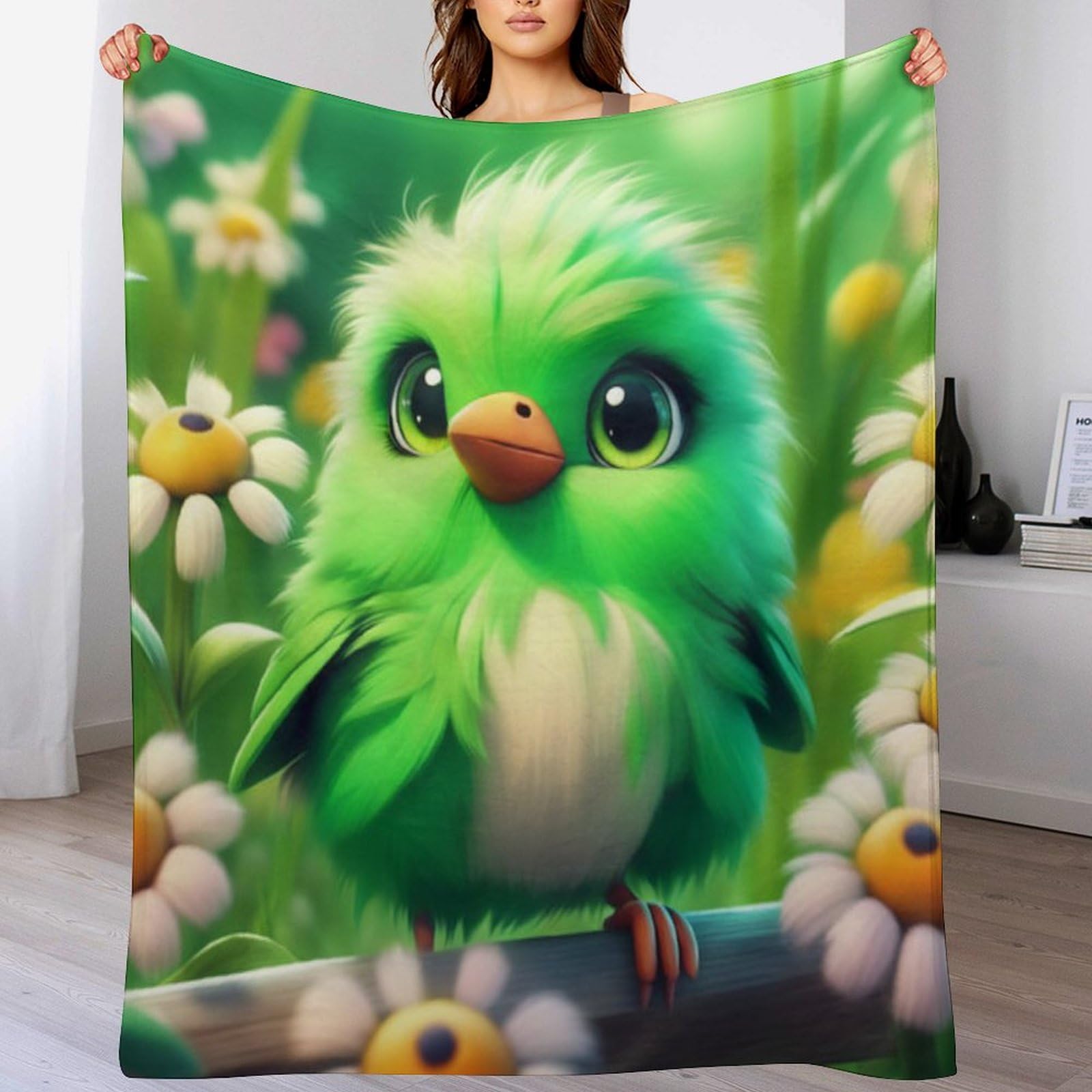 Plaid en peluche souple idéal pour lit sofa et soirées cocooning