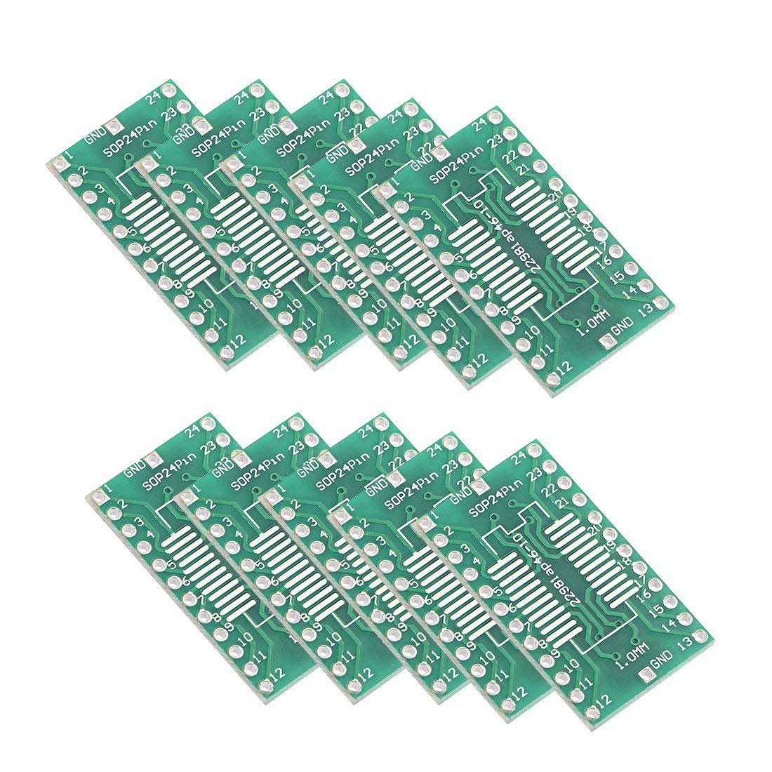 SOP 24PIN 1 mm/0805 a DIP Adapter PCB Board SMD Converter 10 pezzi
