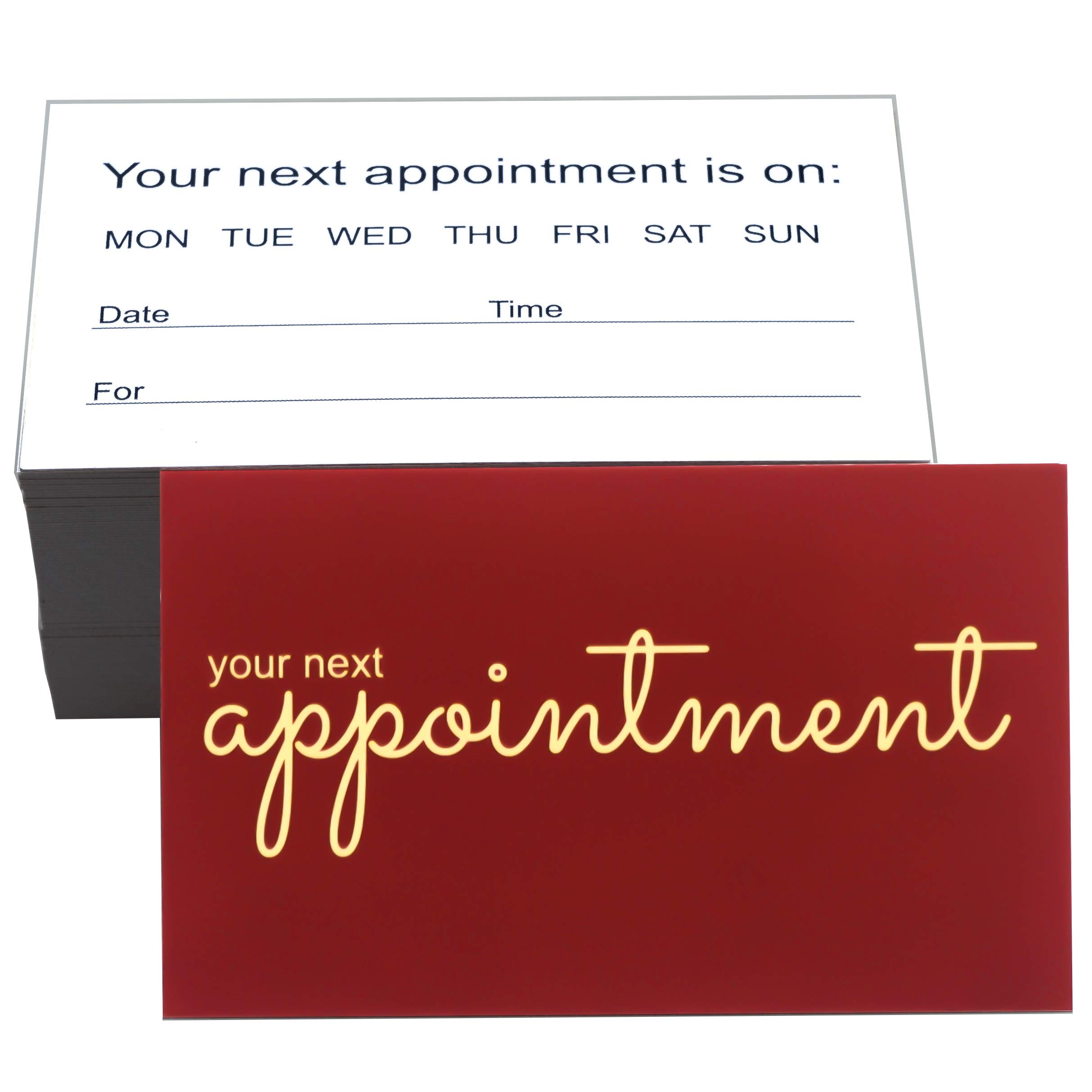 RXBC2011 Appointment Reminder Cards Pack of 100 Wine Red โ image 1