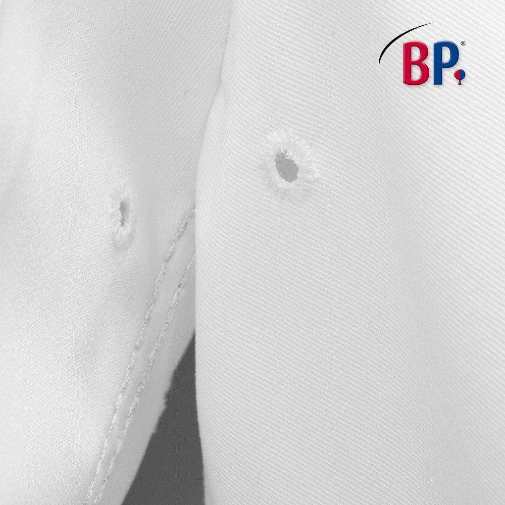 BP 1547-400-21-2XL kurtka kuchenna, długie rękawy z mankietami, 215,00 g/m², mieszanka materiału, biała, 2XL