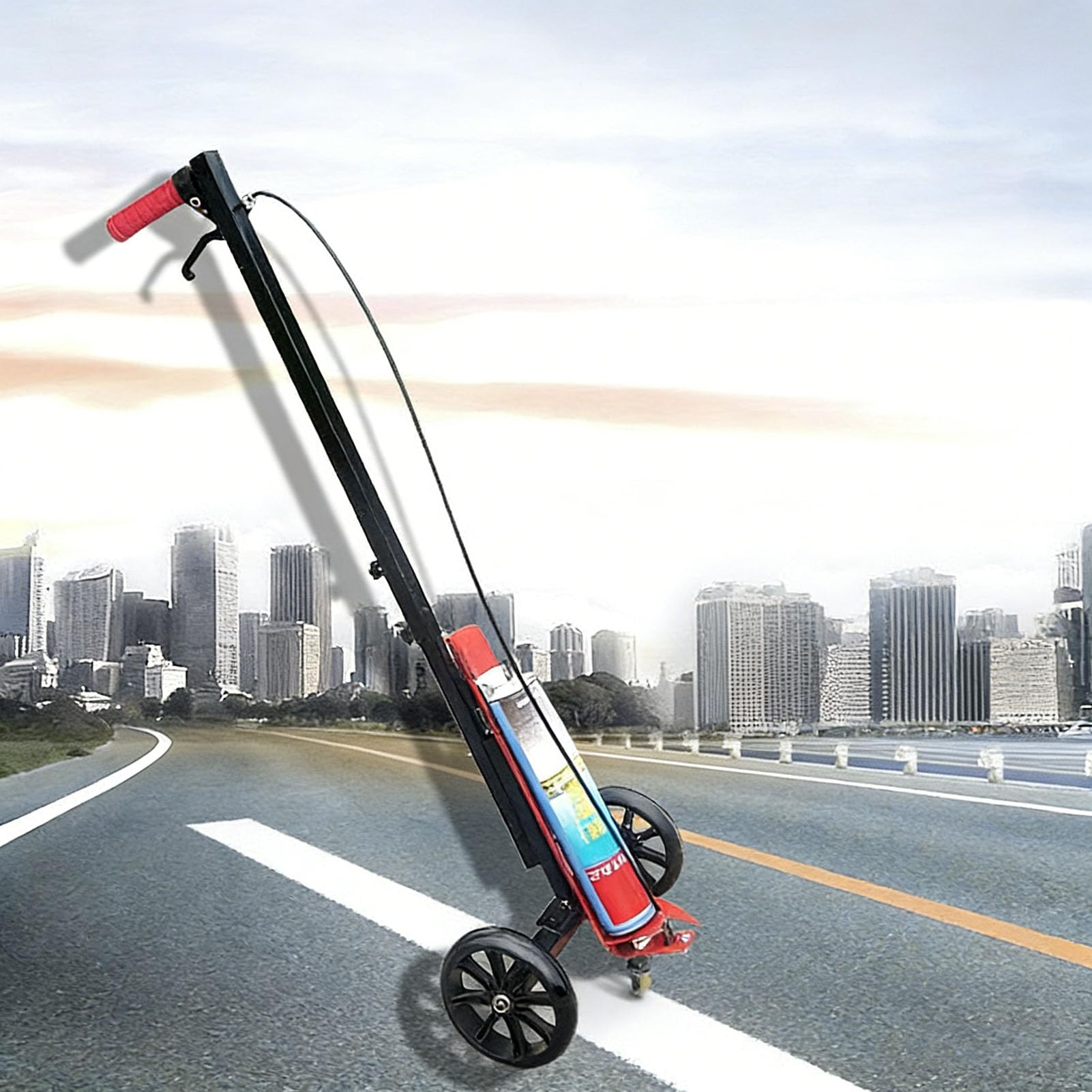 GLETSF Tape Marking Machine Hand-Push,Tape Pasting MachineManual Floor Tape Applicator, for Line Marking/Spray Painting,with Drawing Circle Kit for Driveway, Asphalt Or,
