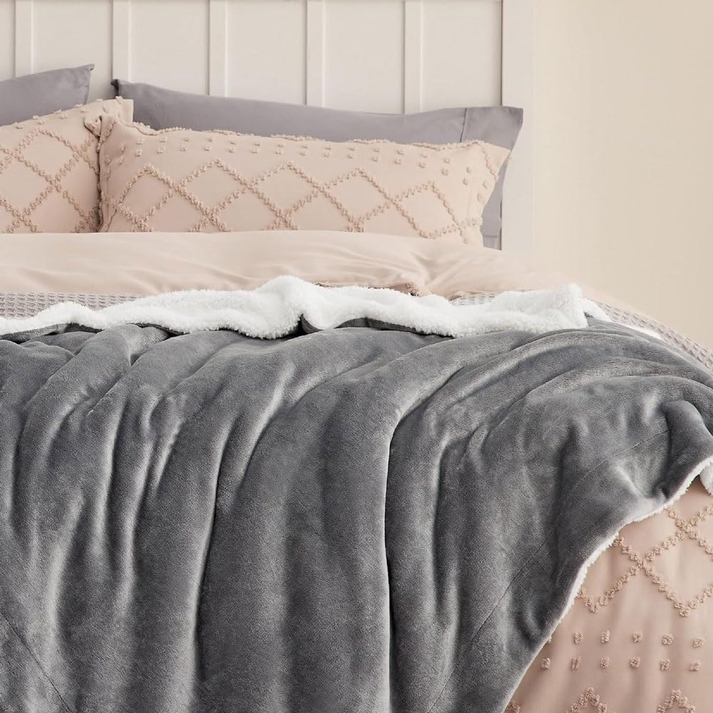 Lounge Pug - Verzwaarde Deken voor Volwassenen - Flanellen Fleece Grijs - 7 Kg 150 x 200 cm– Big Bertha Original NL