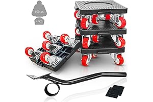 4-Pack 360° Rotation Furniture Roller Mover with 5 Wheels