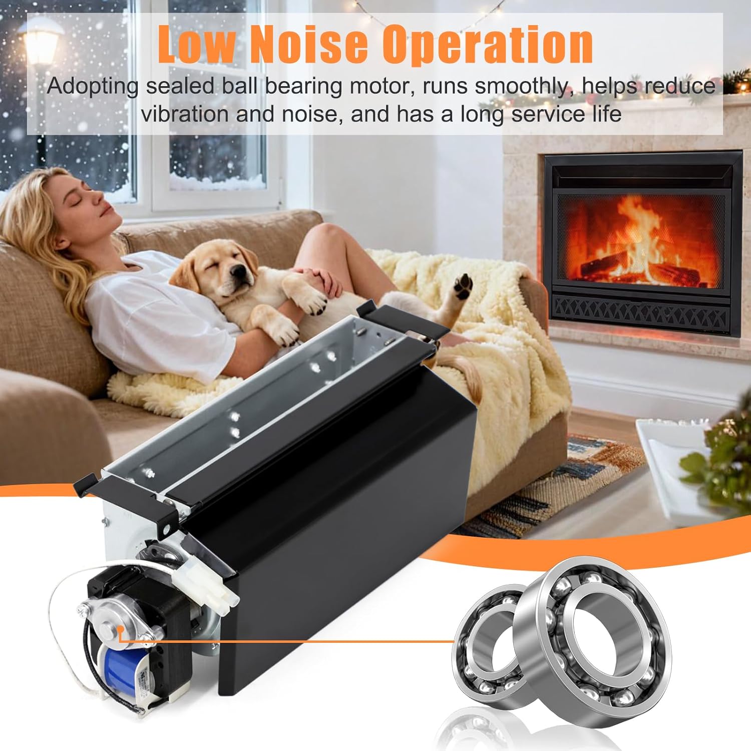 FIB100 Blower Kit for ProCom and Duluth Forge Gas Fireplace, FDF300T, FDF300R, FDI32R, FBD32RT, PC36VFC, PC32VFC, FBD28T Model, FIB100 Dual Fuel Fireplace Blower Fan for Procom Ventless Gas Fireplaces