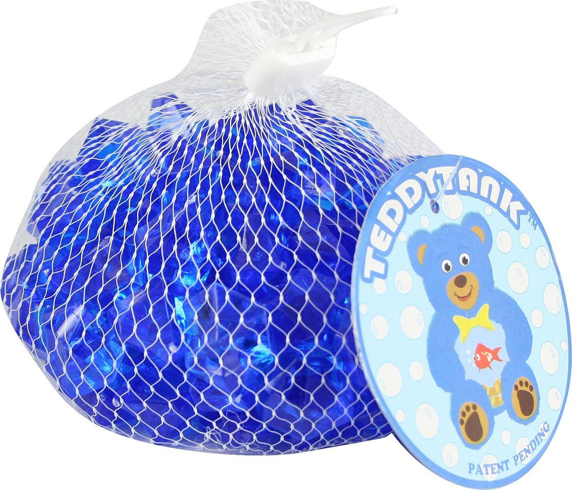 Teddy Tank Toy Accessories with Blue Acrylic Diamond Shaped Stones, 8.8-Ounce