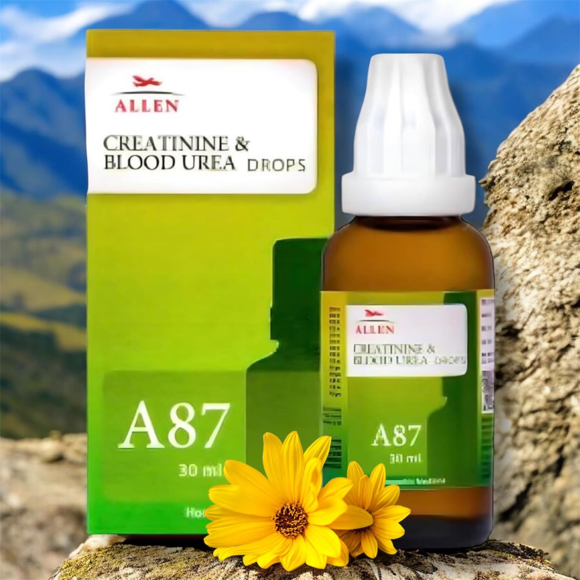 [BRSRAGDQDN4BU3LV] 195 Allen A87 Creatine And Blood Urea Drop Homeopathic Medicine - 30ml - SET OF 1 Bottle