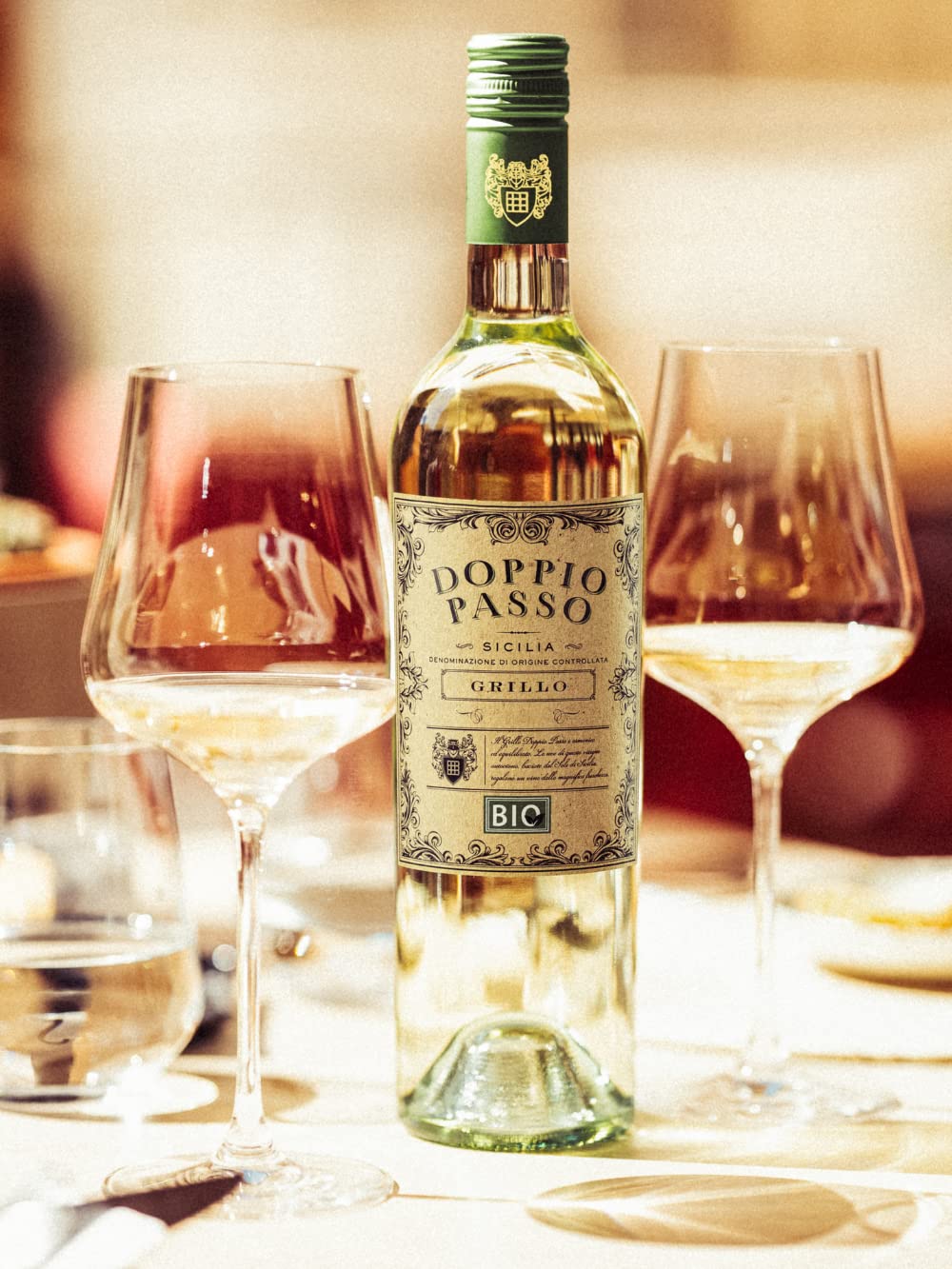 Doppio Passo Grillo BIO Sizilien - Trockener Weißwein aus Italien (6 x 0,75l)