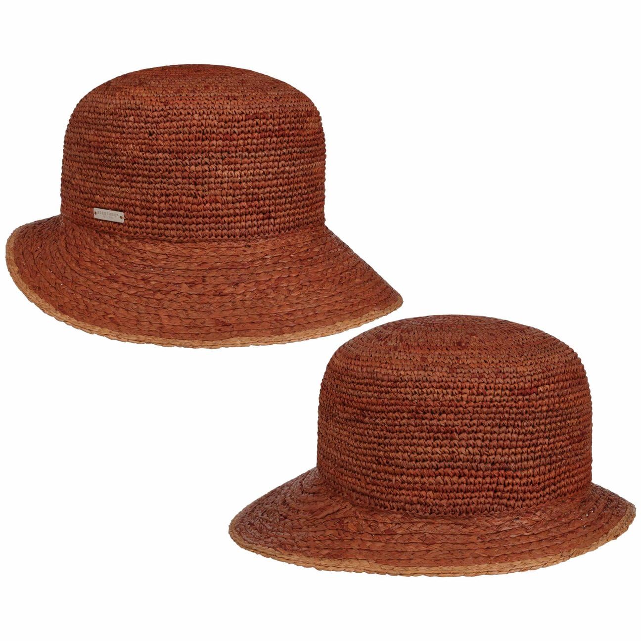 Seeberger Tascova, cappello di paglia estivo, da donna, da giardino, da spiaggia, da donna, con paralume primavera-estate, taglia unica, marrone