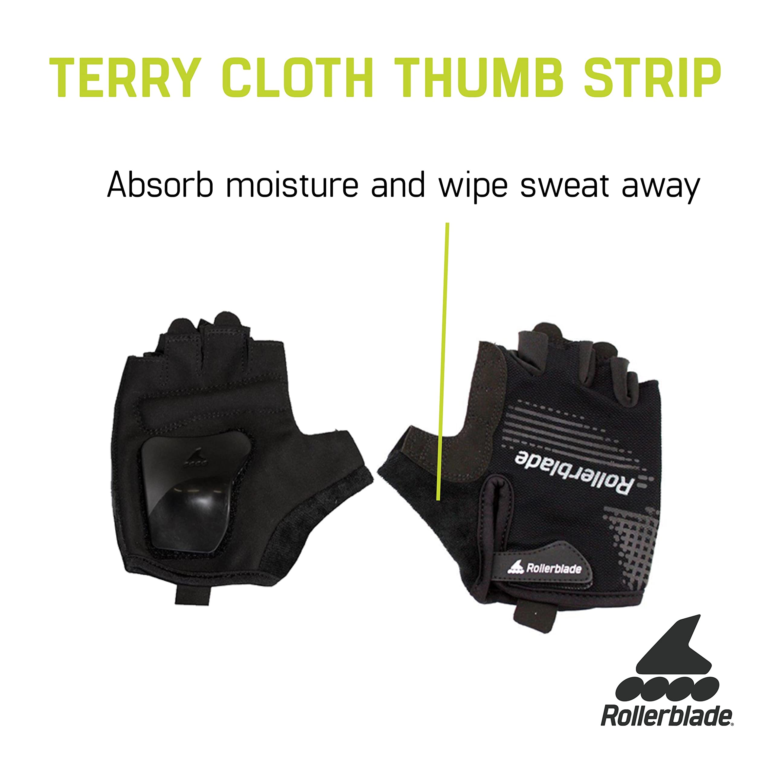 Rollerblade Skate Gear Paire de Gants Noir