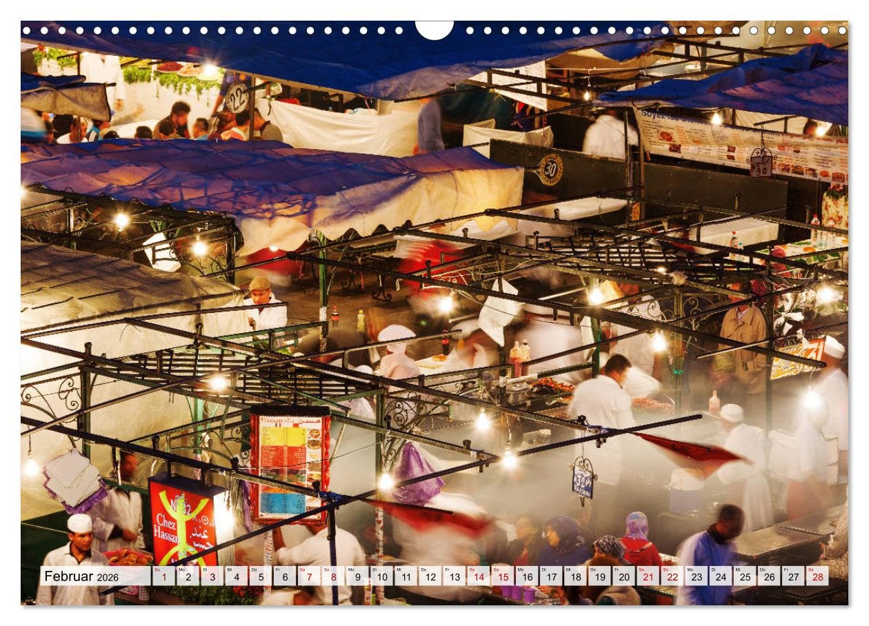 Marrakesch - Perle des Südens (Wandkalender 2026 DIN A3 quer), CALVENDO Monatskalender: Szenen aus der Altstadt Marrakeschs