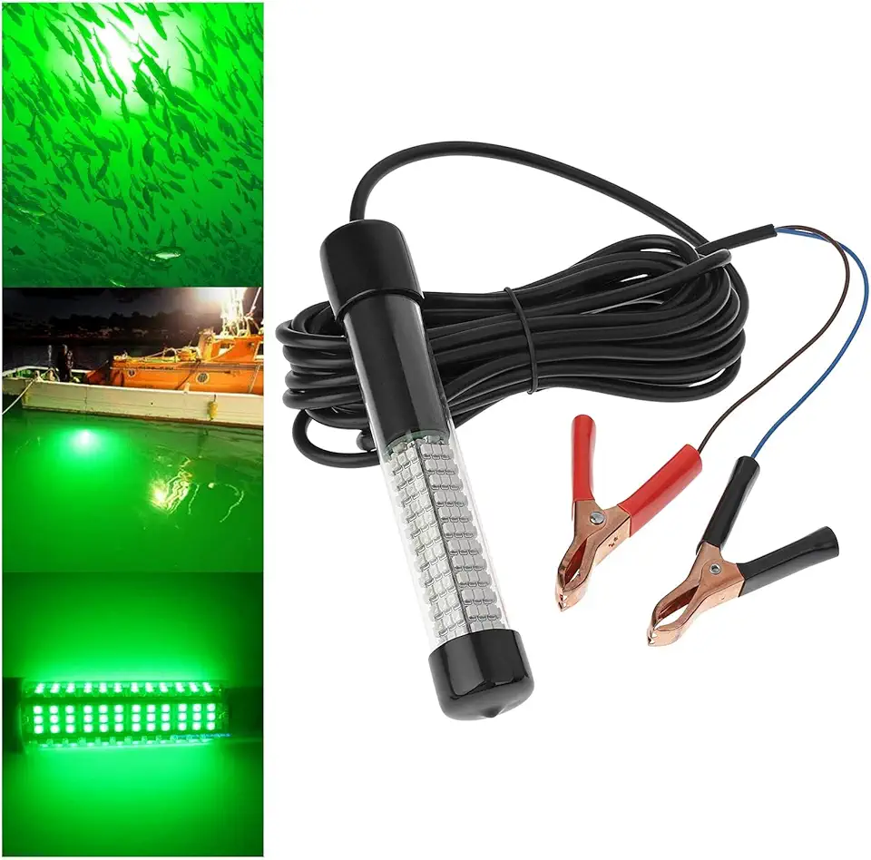 12V 14W 30W 180 LED submersível luz de pesca subaquática à noite, localizador de lulas, isca de isca, barco, sombra, camarão, peixe, pesca no gelo, luz atraente com cabo de 5 m